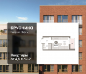 1-комн, 24.04 кв м, этаж 7/9 Набережный проспект, 1