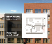 2-комн, 49.5 кв м, этаж 5/9 Набережный проспект, 1