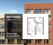 2-комн, 46.28 кв м, этаж 6/7 Набережный проспект, 1