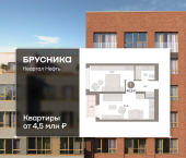 2-комн, 49.3 кв м, этаж 4/7 Набережный проспект, 1
