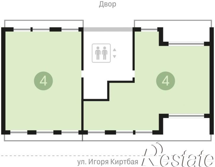 4-комн квартира в новом доме улица Игоря Киртбая, 28