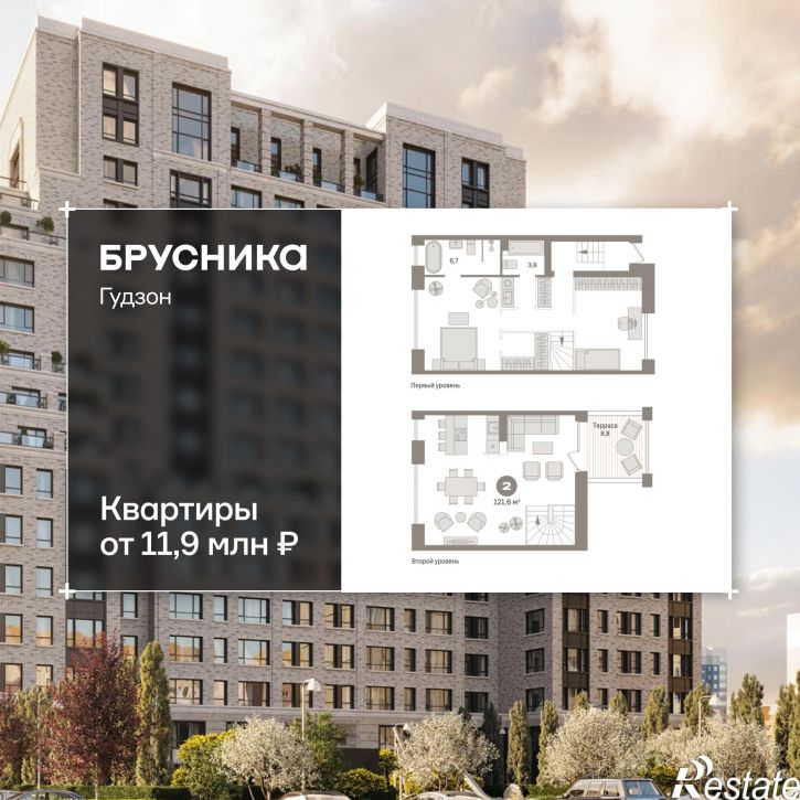 3-комн квартира в новом доме Пролетарский проспект, с9